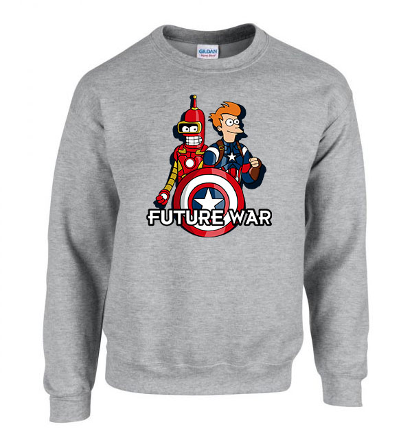 futurama Sportszürke Férfi Pulóver
