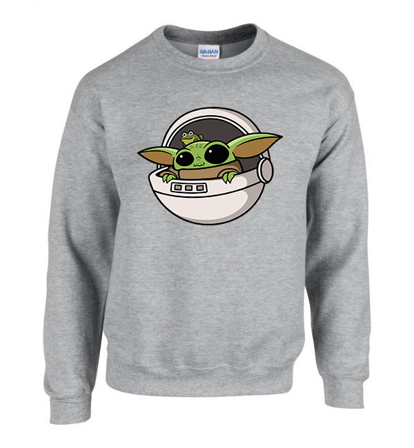 baba yoda baby yoda grogu Sportszürke Férfi Pulóver