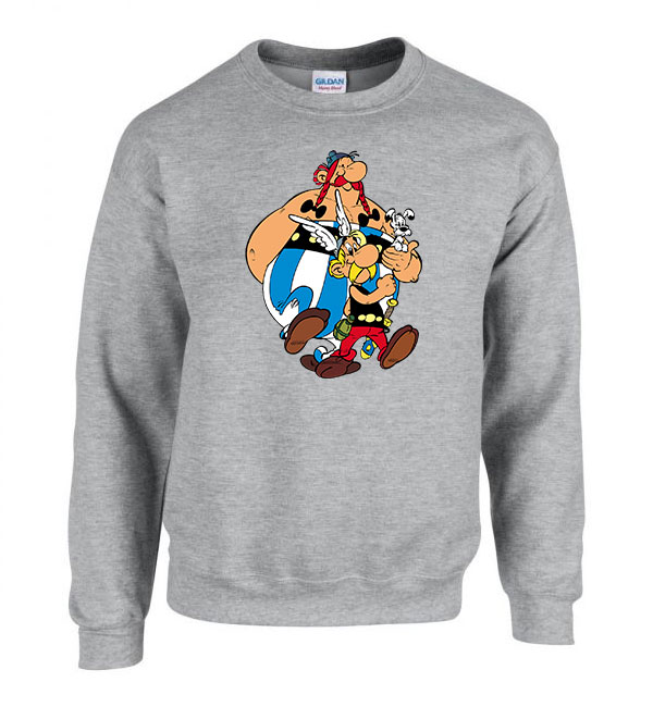 Asterix és Obelix Sportszürke Férfi Pulóver
