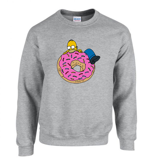 homer simpson fánk Sportszürke Férfi Pulóver