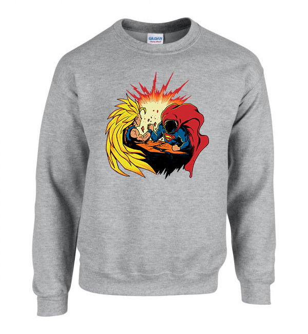 son goku superman Sportszürke Férfi Pulóver