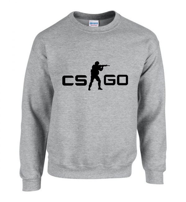 counter strike cs go Sportszürke Férfi Pulóver