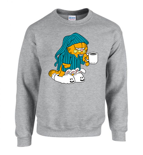 garfield kávé Sportszürke Férfi Pulóver