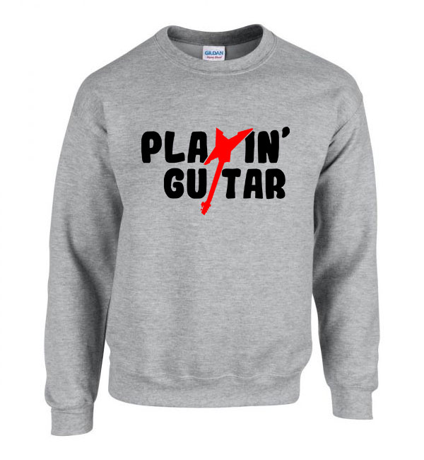 gitár gitáros Sportszürke Férfi Pulóver