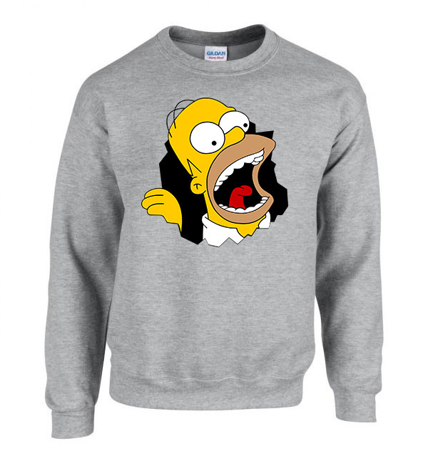 homer simpson Sportszürke Férfi Pulóver