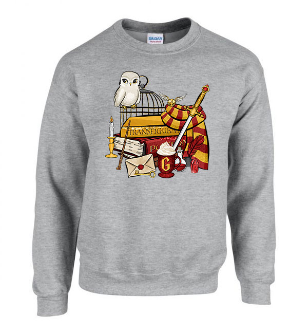 harry potter gryffindor griffendél Sportszürke Férfi Pulóver