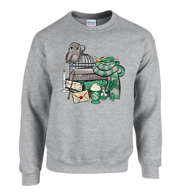 harry potter slytherin mardekár Sportszürke Férfi Pulóver