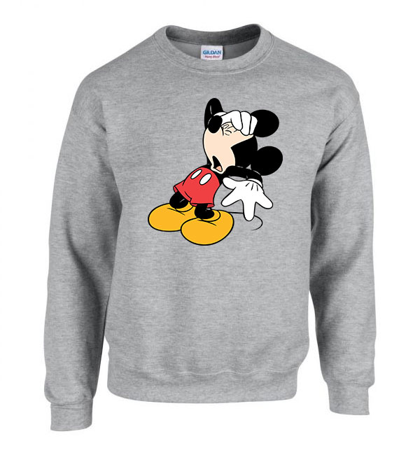 mickey egér  Sportszürke Férfi Pulóver