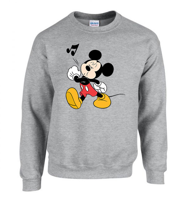 mickey egér fütyül Sportszürke Férfi Pulóver