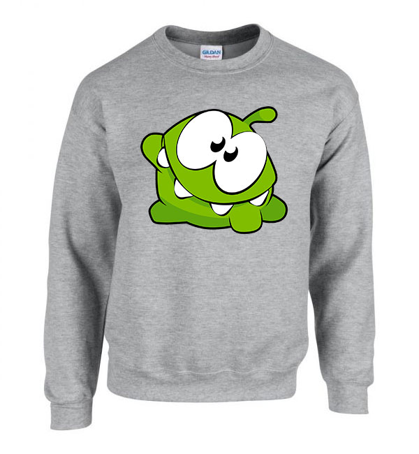 om nom Sportszürke Férfi Pulóver