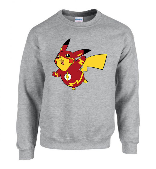 pokemon pikachu Sportszürke Férfi Pulóver