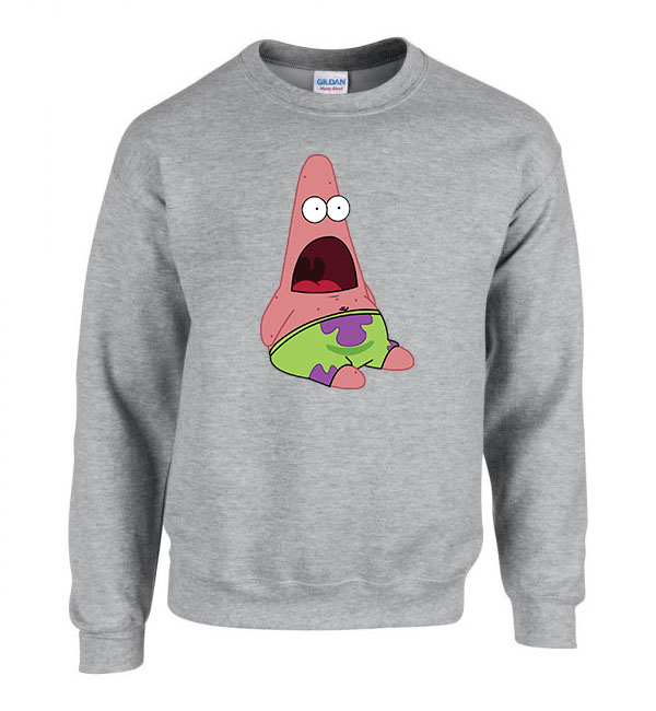 spongya bob patrik Sportszürke Férfi Pulóver