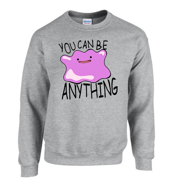 ditto pokemon Sportszürke Férfi Pulóver