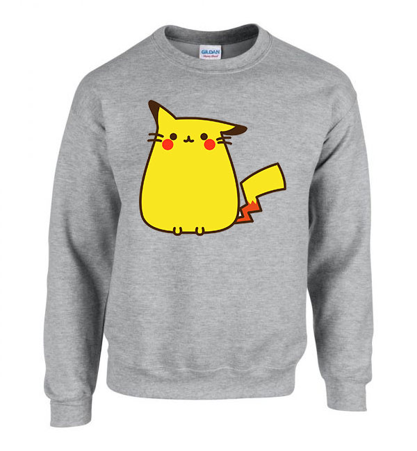 pusheen macska macskás cica cicás Sportszürke Férfi Pulóver