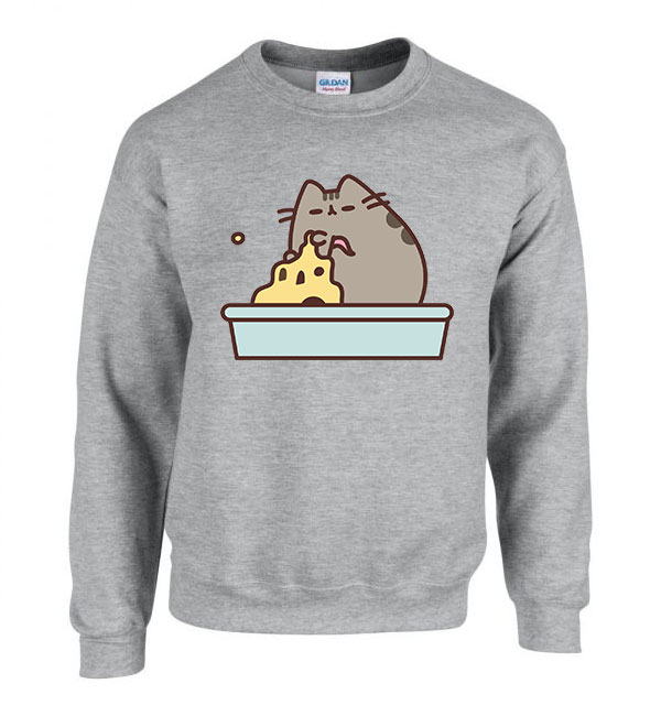 homokvár nyár nyaralás pusheen macska macskás cica cicás Sportszürke Férfi Pulóver