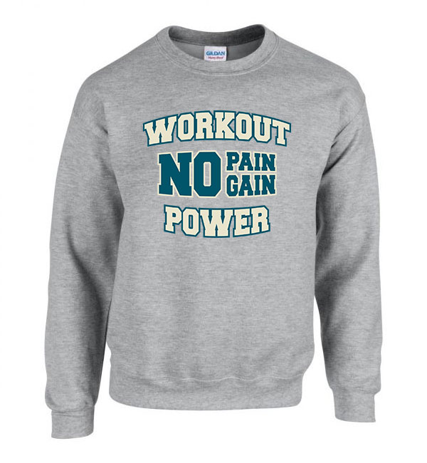 kondi no pain no gain workout Sportszürke Férfi Pulóver