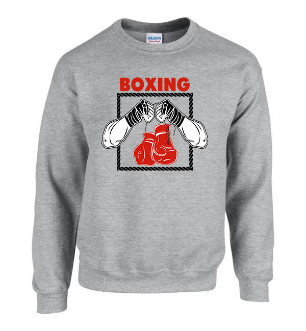 Boxing box Sportszürke Férfi Pulóver