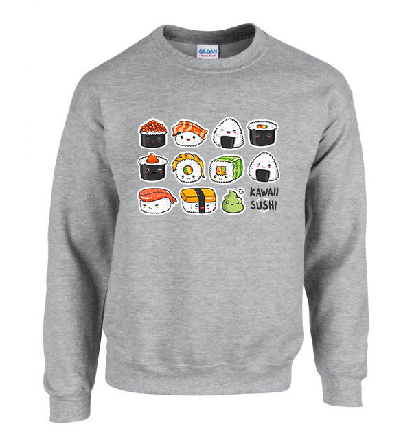 szusi sushi kawaii Sportszürke Férfi Pulóver