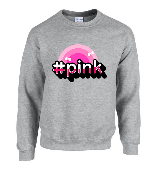 Pink Sportszürke Férfi Pulóver