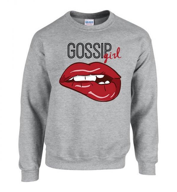 gossip girl lips ajak ajkak Sportszürke Férfi Pulóver