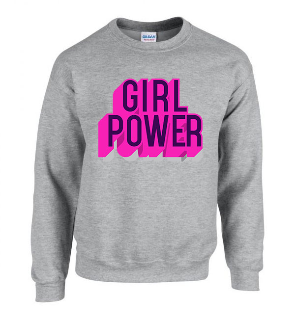 girl power grl pwr Sportszürke Férfi Pulóver