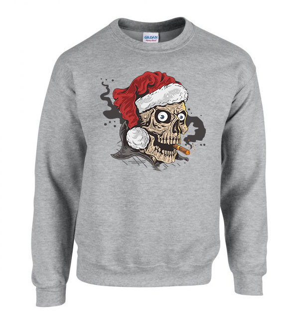 santa koponya Sportszürke Férfi Pulóver