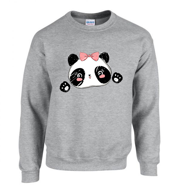 Panda pandás Sportszürke Férfi Pulóver