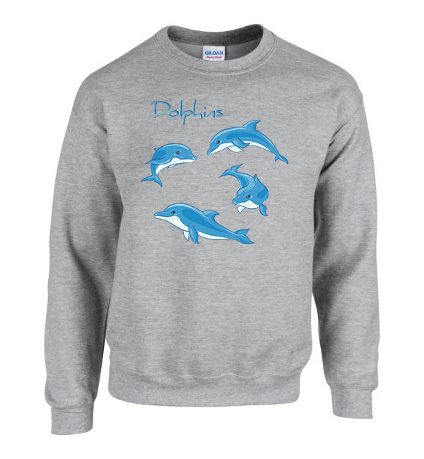 delfin delfines Sportszürke Férfi Pulóver