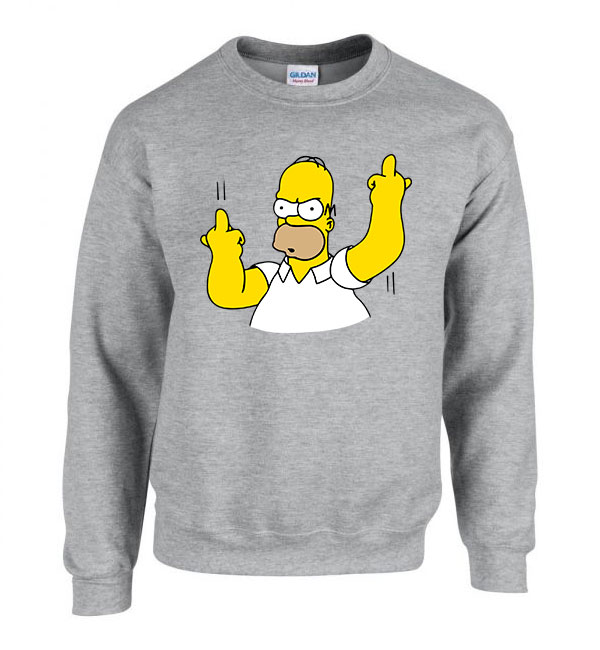 homer simpson Sportszürke Férfi Pulóver
