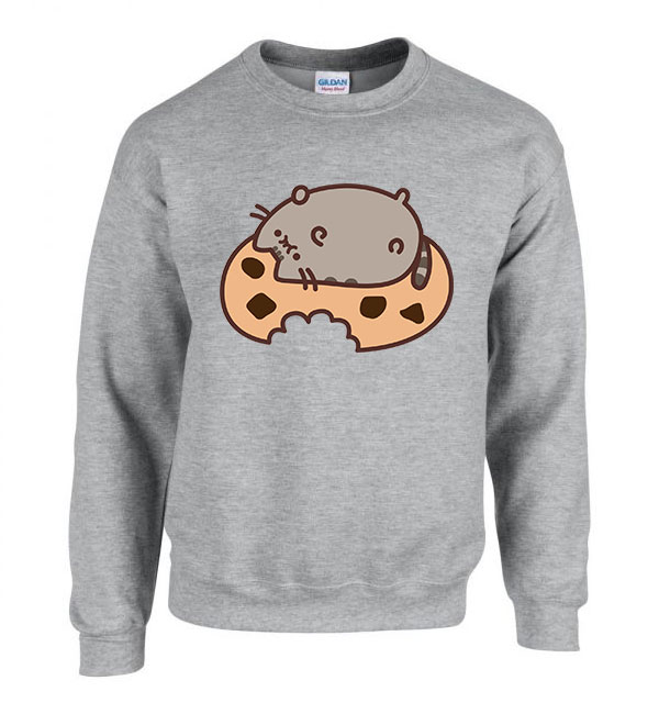 pusheen macska macskás cica cicás Sportszürke Férfi Pulóver