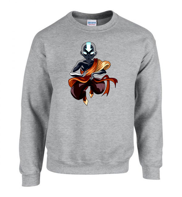 avatar aang legendája léghajlító Sportszürke Férfi Pulóver