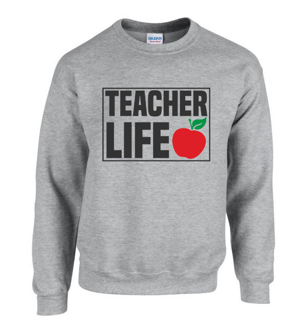 teacher life tanár Sportszürke Férfi Pulóver