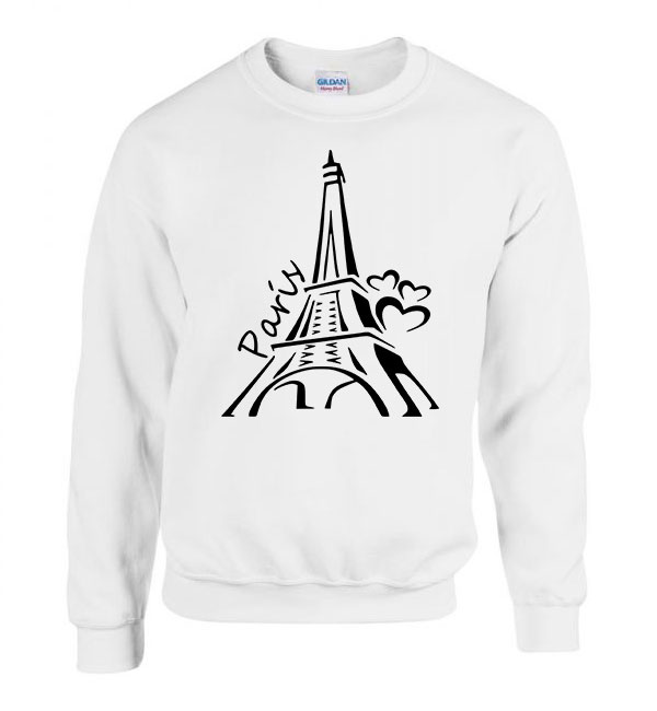 Párizs francia eiffel torony Fehér Férfi Pulóver
