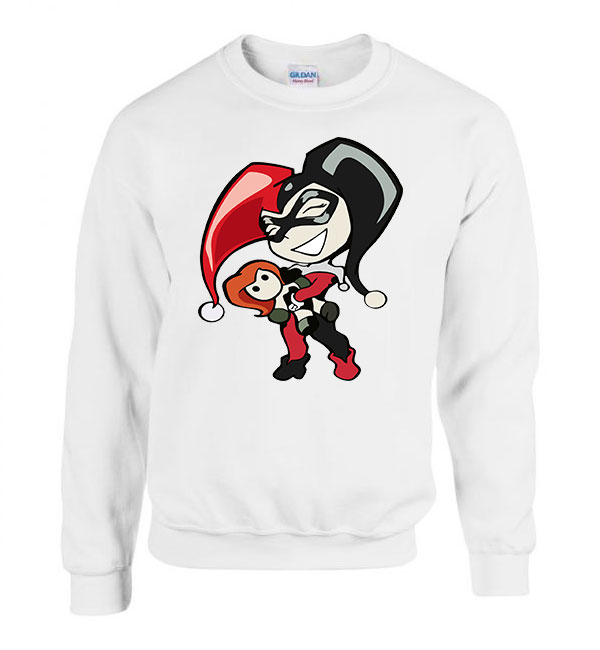 Harley Quinn Fehér Férfi Pulóver