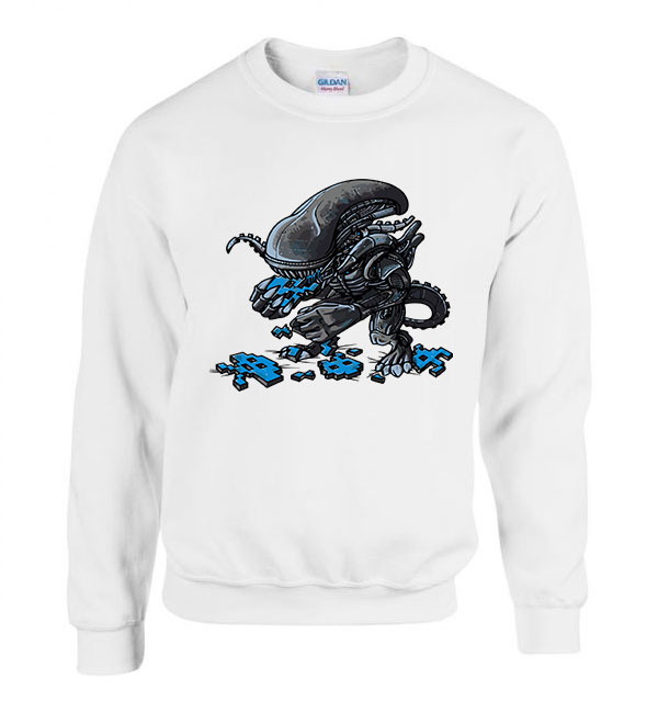 alien Fehér Férfi Pulóver
