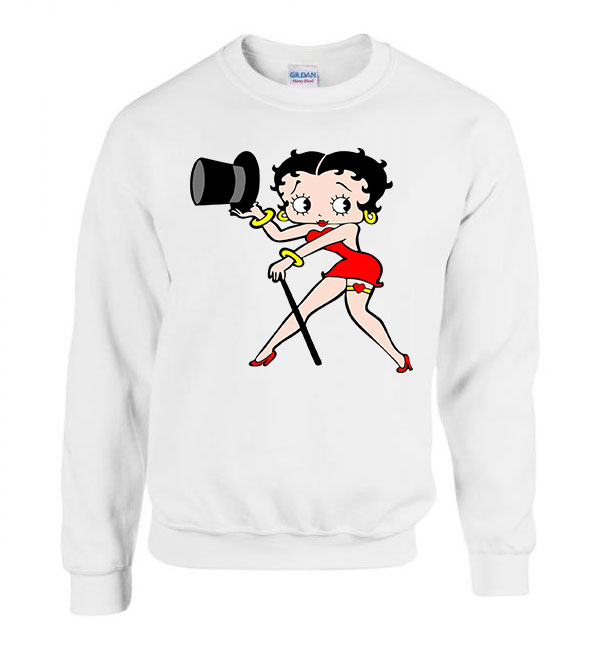 betty boop Fehér Férfi Pulóver