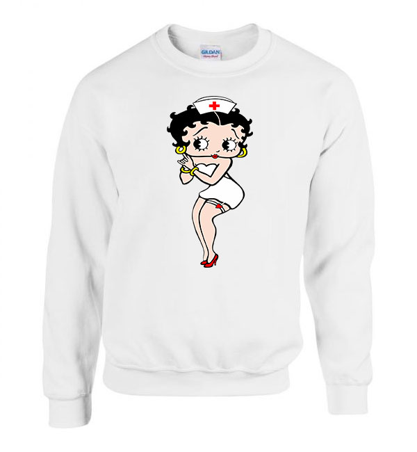 Betty Boop Fehér Férfi Pulóver