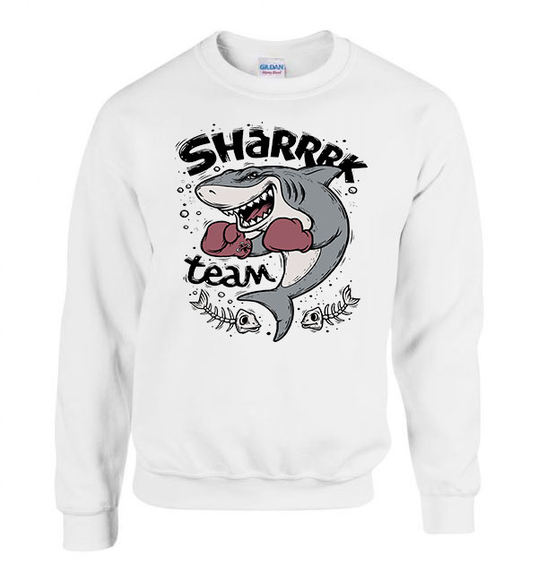 cápa shark team box Fehér Férfi Pulóver