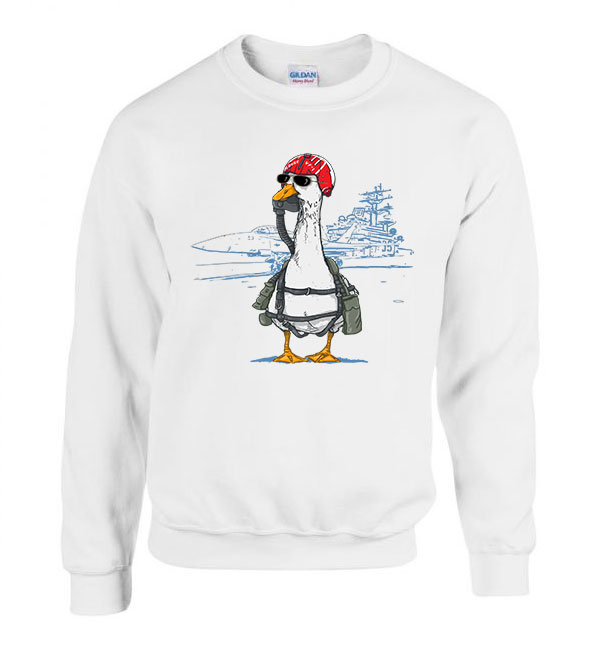 Goose Top Gun Fehér Férfi Pulóver