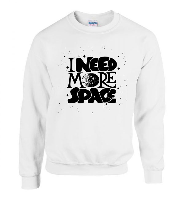 i need more space űr Fehér Férfi Pulóver
