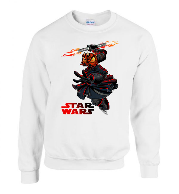 darth maul donald kacsa Fehér Férfi Pulóver