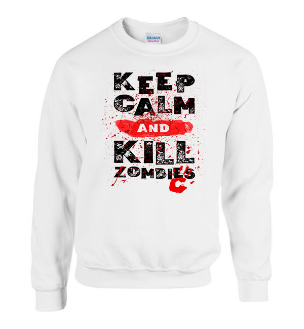 zombi zombik humor Fehér Férfi Pulóver