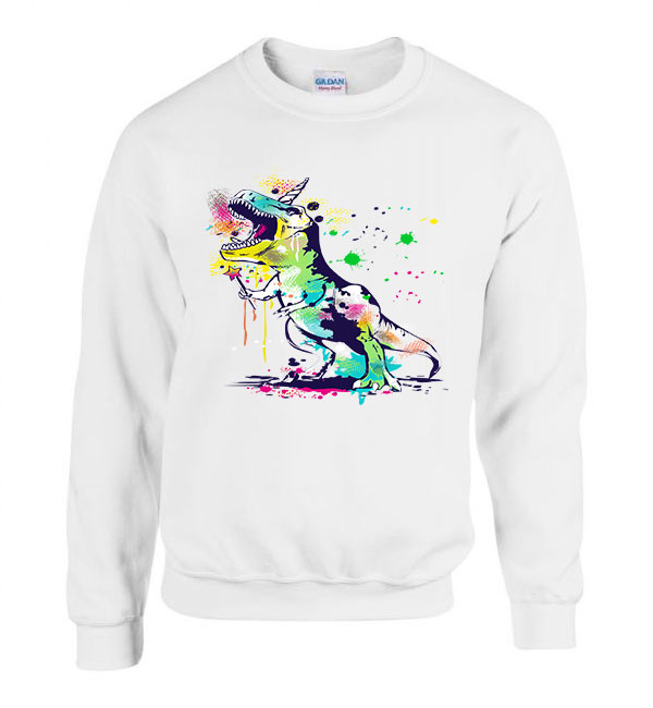 dino t-rex Fehér Férfi Pulóver