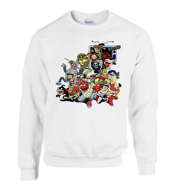 zombi zombis zombik Fehér Férfi Pulóver