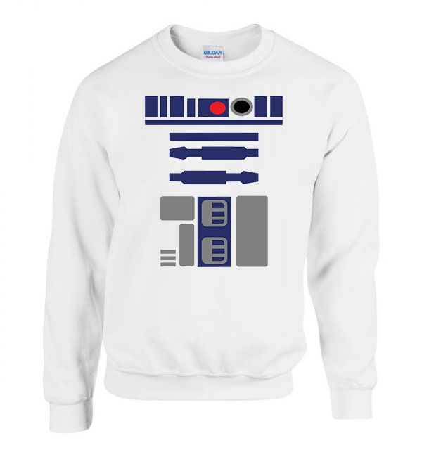 star wars r2d2 Fehér Férfi Pulóver