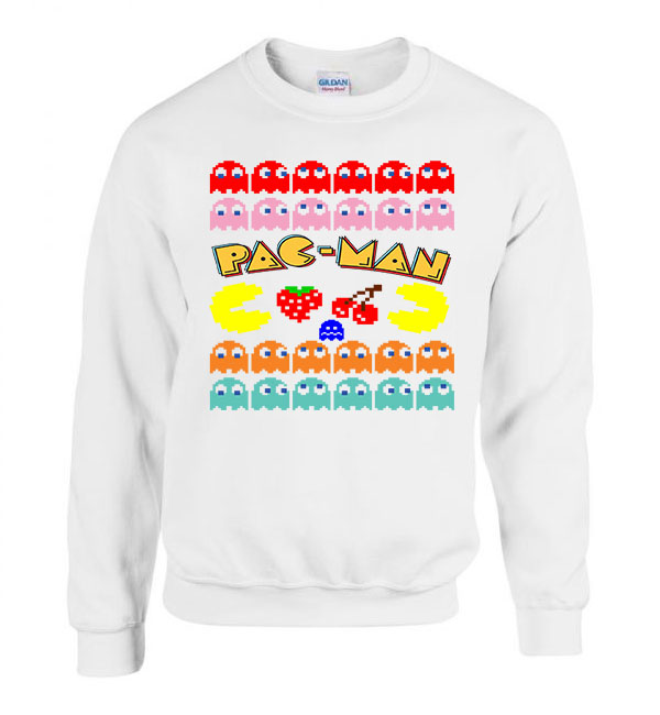 pac man Fehér Férfi Pulóver
