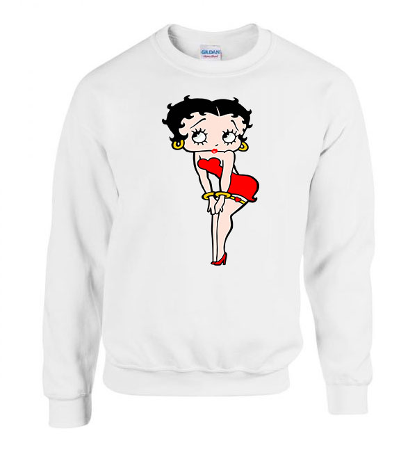 betty boop Fehér Férfi Pulóver