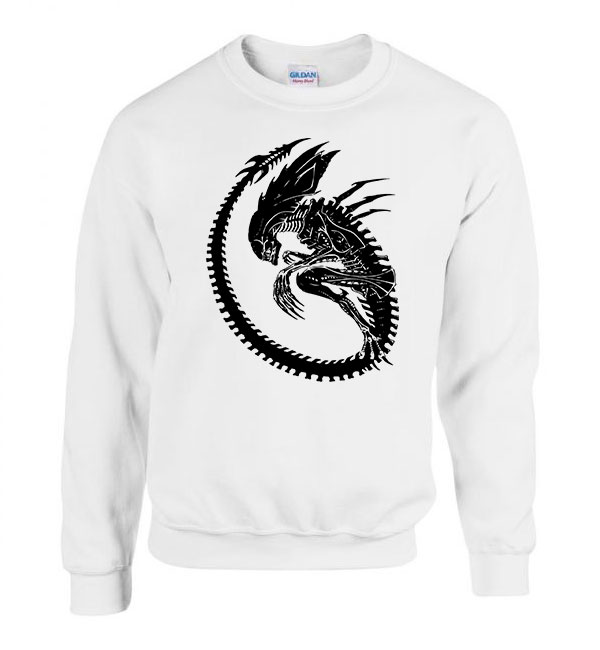alien Fehér Férfi Pulóver
