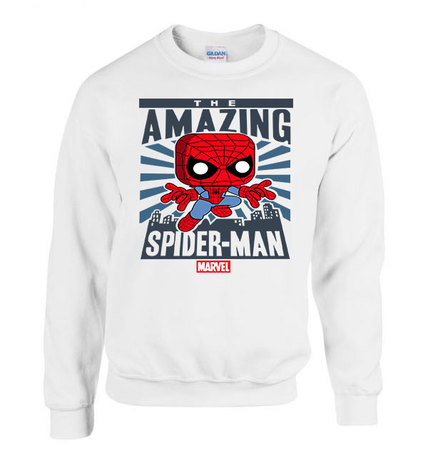 spider man pókember Fehér Férfi Pulóver