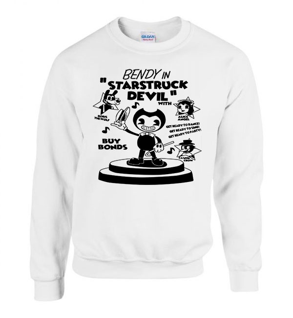 Bendy and the inkmachine Fehér Férfi Pulóver